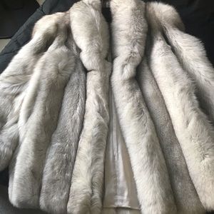Blue Fox fur coat